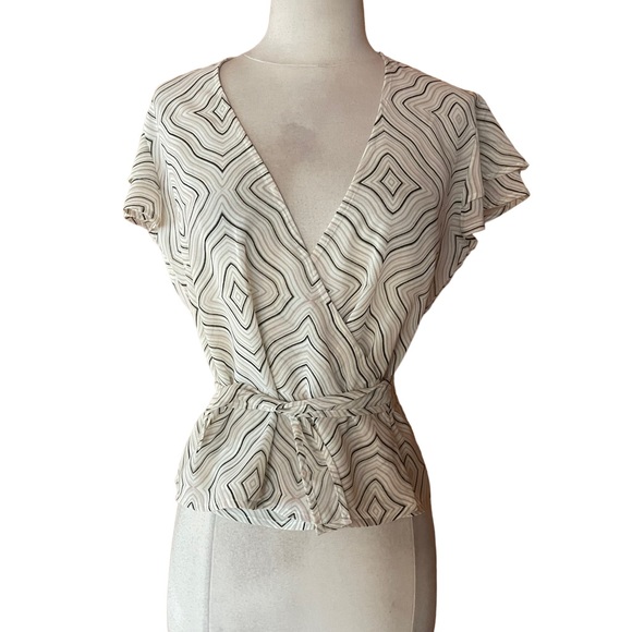 1990s New‎ York & Company Crossover Blouse - Picture 1 of 8
